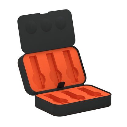 Viaggio 6 Slate Gray / Orange: leather watch case